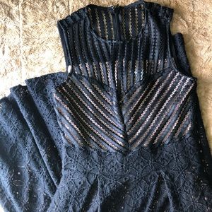 Black and nude lace dress